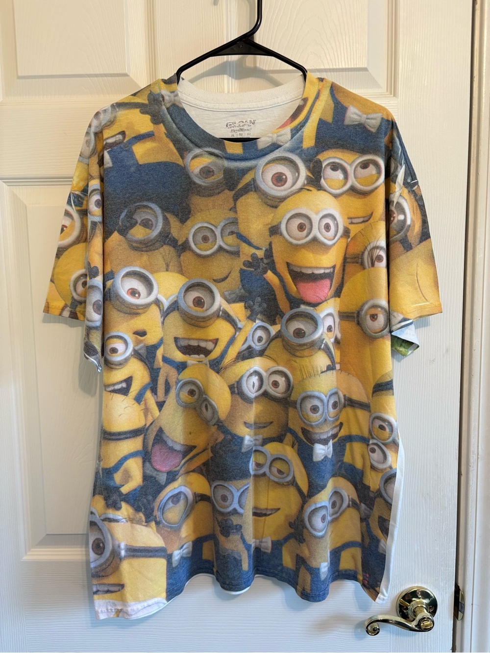 Gildan Kids All-Over Minions Graphic‎ Tee - Yellow Blue
